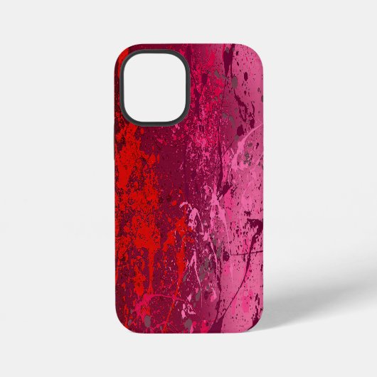 Coque iPhone 12 Mini Raspberry Flurry: Abstract spatter art (Verso)