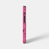 Coque iPhone 12 Mini Raspberry Flurry : peinture abstraite éclaboussée (Côté gauche)