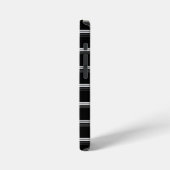 Coque iPhone 12 Mini Rayé noir blanc chic (Côté gauche)