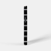 Coque iPhone 12 Mini Rayé noir blanc chic (Côté droit)