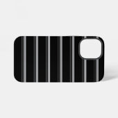 Coque iPhone 12 Mini Rayé noir blanc chic (Verso Horizontal)