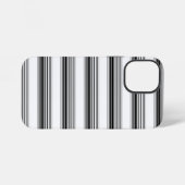 Coque iPhone 12 Mini Rayures blanches noires modernes (Verso Horizontal)