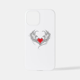 Coque iPhone 12 Mini Red Angel Coeur avec ailes