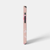 Coque iPhone 12 Mini Rose beige floral (Côté gauche)
