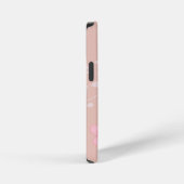 Coque iPhone 12 Mini Rose beige floral (Côté droit)