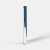 Coque iPhone 12 Mini Rose bleu et blanc (Côté droit)