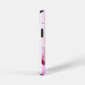 Coque iPhone 12 Mini rose floral (Côté droit)