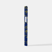 Coque iPhone 12 Mini Sagittaire Zodiac+Astrologie Symboles Ptn Gld+Blue (Côté droit)