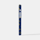 Coque iPhone 12 Mini Sagittaire Zodiac+Astrologie Symboles Ptn Gld+Blue (Côté gauche)