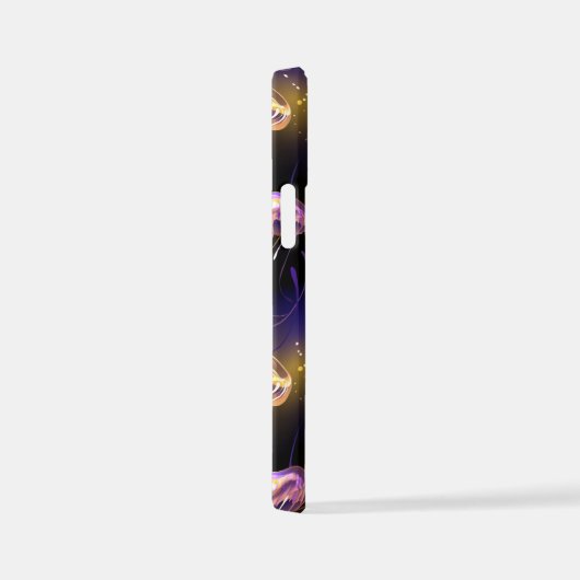 Coque iPhone 12 Mini Sans joint avec méduse éclatante (Côté droit)