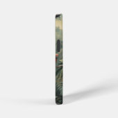 Coque iPhone 12 Mini Scène botanique de perroquets et ananas (Côté droit)