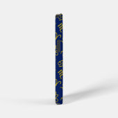 Coque iPhone 12 Mini Scorpio Zodiac+Astrologie Symboles Motif Gld+Blues (Côté droit)