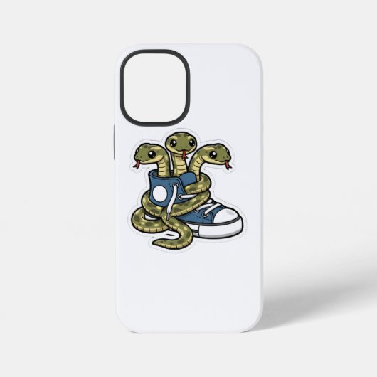 Coque iPhone 12 Mini Serpents sur chaussures (Verso)