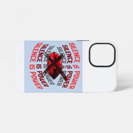 Coque iPhone 12 Mini Silence Is Power Bold Typography Art (Verso Horizontal)