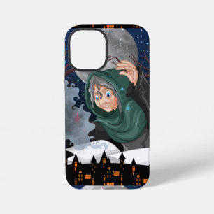 Coque iPhone 12 Mini Sorcière effrayante & Maison hantée Halloween🌙