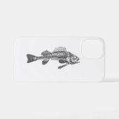 Coque iPhone 12 Mini Squelette de poisson (Verso Horizontal)