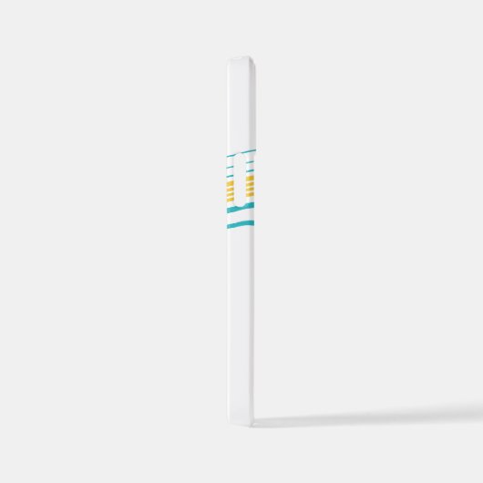 Coque iPhone 12 Mini Swirl simple - Turquoise et jaune (Côté droit)