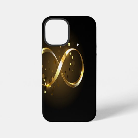 Coque iPhone 12 Mini Symbole de l'infini doré (Verso)