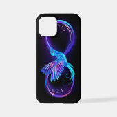 Coque iPhone 12 Mini Symbole de Neon Infinity par Glowing Hummingbird (Verso)