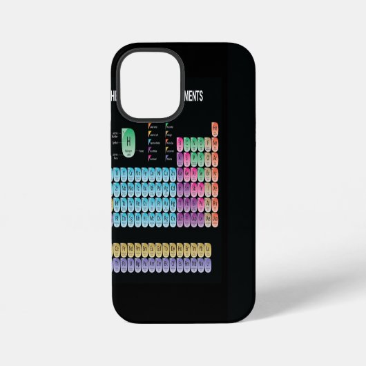 Coque iPhone 12 Mini Tableau périodique des éléments (Verso)