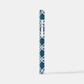 Coque iPhone 12 Mini Tartan en coque iphone bleu et blanc (Côté gauche)