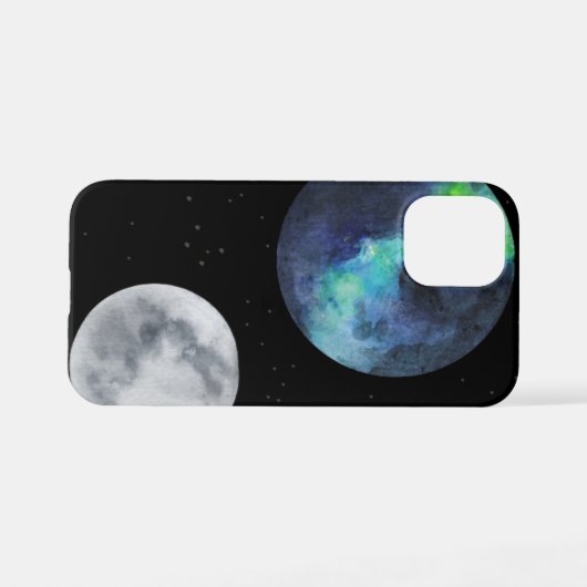 Coque iPhone 12 Mini Terre-Lune (Verso Horizontal)