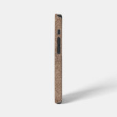 Coque iPhone 12 Mini Texture Chamois Brown (Côté gauche)