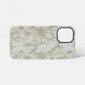Coque iPhone 12 Mini Texture crémeuse veloutée de marguerite florale (Verso Horizontal)