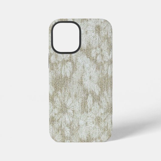 Coque iPhone 12 Mini Texture crémeuse veloutée de marguerite florale (Verso)