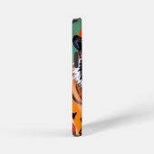 Coque iPhone 12 Mini Tigre animé en flammes (Côté droit)