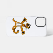 COQUE iPhone 12 MINI TIGRE JAUNÂTRE TACHETÉ SE RÉJOUIT MIGNON (Verso Horizontal)