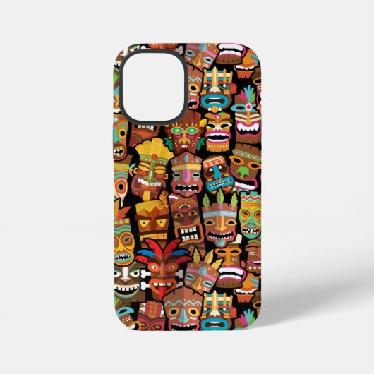 Coque iPhone 12 Mini TIKI Pattern 4 (Verso)