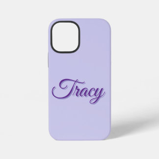 Coque iPhone 12 Mini Tracy Fille Nom En Violet,