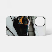 Coque iPhone 12 Mini Train jaune et turquoise (Verso Horizontal)