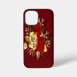 Coque iPhone 12 Mini Trois roses en bijoux