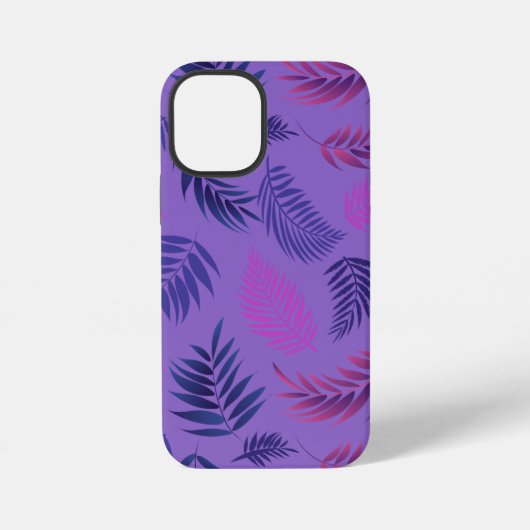 Coque iPhone 12 Mini Tropical Leaves Pattern 19 (Verso)