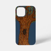 Coque iPhone 12 Mini Twisted Tree with Blue background (Verso)