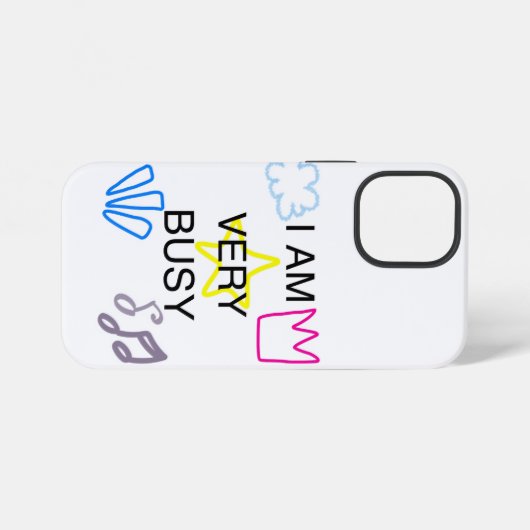 Coque iPhone 12 Mini Unique Designs Iam Very Busy (Verso Horizontal)
