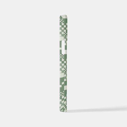 Coque iPhone 12 Mini Vérifié, Chèques en vert (Côté droit)