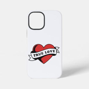 Coque iPhone 12 Mini Véritable amour Tatouage Coeur Design romantique