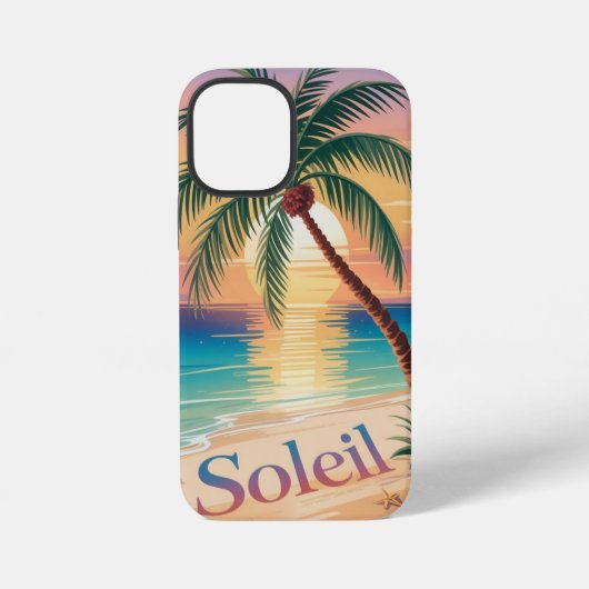 Coque iPhone 12 Mini Vibes Ensoleillées (Verso)