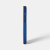 Coque iPhone 12 Mini Vignette Bleu Foncé Grainé (Côté gauche)