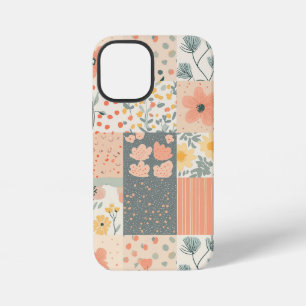 Coque iPhone 12 Mini Vintage Motif de Patchwork Floral - Pastel (11)