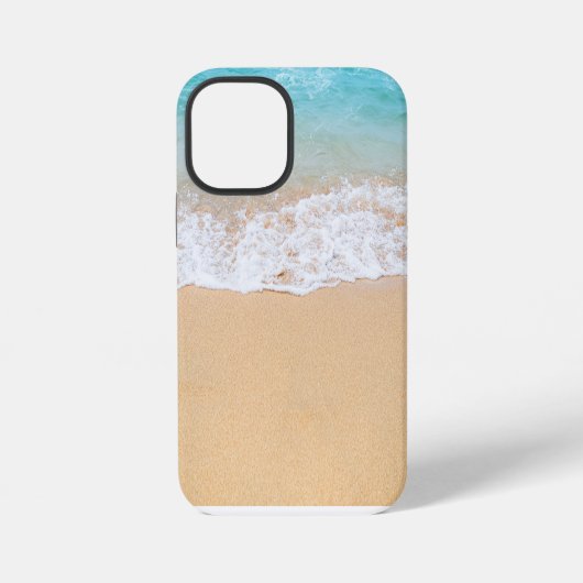 Coque iPhone 12 Mini Vue moderne sur la mer au paradis (Verso)