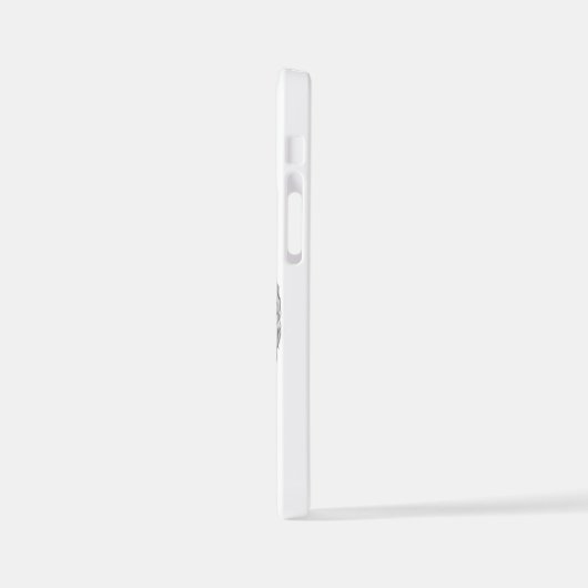 Coque iPhone 12 Mini Wolfdragon design noir et blanc (Côté gauche)