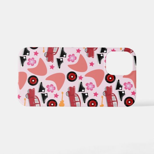 Coque iPhone 12 Mini Wow Fun Rose Cinties Flashback Motif rétro (Verso Horizontal)