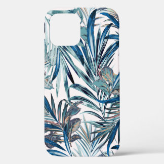 Coque iPhone 12 Mode florale vintage tropical motif avec palme