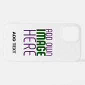 COQUE iPhone 12 MODÈLE DE TEXTE D'IMAGE BLANCHE SIMPLE MODERNE (Verso Horizontal)