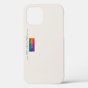 Coque iPhone 12 Modèle personnalisable Logo d'entreprise Élégant B