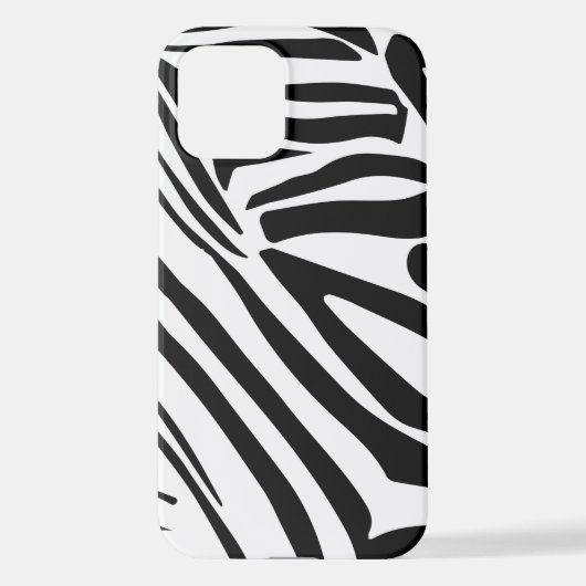 Coque iPhone 12 Modèle Zèbre (Verso)